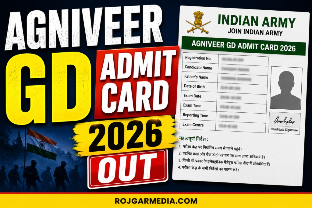Agniveer GD Admit Card 2026 Out